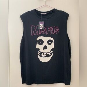 Zara Black Misfits Graphic Tee